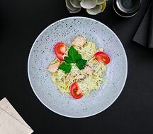 Феттуччине с лососем