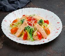 Феттуччине с лососем