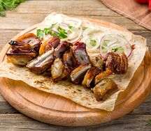 Шашлык из бараньих семечек