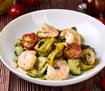 Паста Песто и Креветки