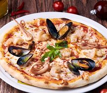 Пицца с морепродуктами