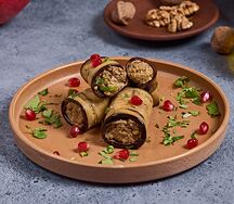 Рулетики из баклажанов с орехами по-грузински