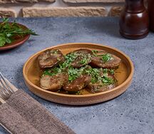 Язык говяжий жареный