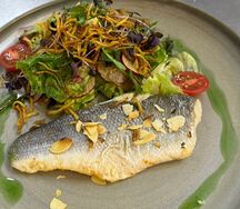 Филе сибаса с микс-салатом