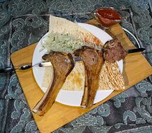 Шашлык из бараньей корейки