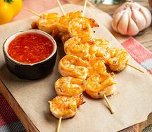 Креветки тигровые на гриле