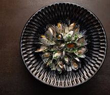 Мидии в соусе горгонзола