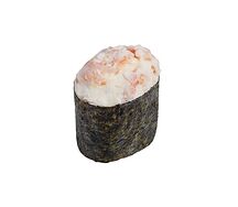 Нигири Креветка с ореховым соусом