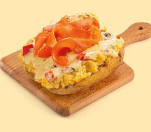 Гриль-чиз с копченой красной рыбкой