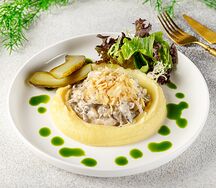 Бефстроганов из говяжьей вырезки