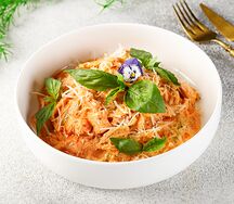 Лингвини с лососем