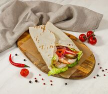 Шаурма в пите с креветками