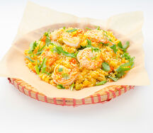 Вок с рисом и креветками