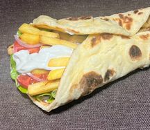 Гирос с курицей и грибами 