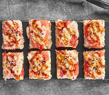 Суши-пицца с лососем