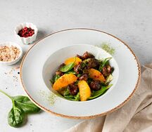 Тёплый салат с куриной печенью