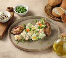 Оливье с перепелкой