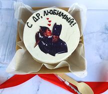 Бенто-торт С др любимый (черная картинка)