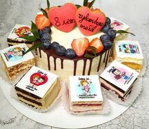 Торт и пирожные ассорти С годовщиной свадьбы, Любовь 