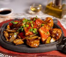 Морепродукты на сковородке