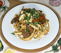 Жареный лагман халяль