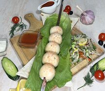 Шампиньоны на мангале