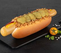 Датский хот-дог с куриной колбаской