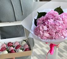 Комбо набор Гортензия и 12 клубник