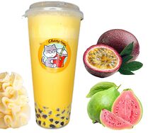 Bubble tea со вкусом маракуйи и гуавы с крем-чизом