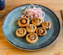 Шампиньоны на мангале