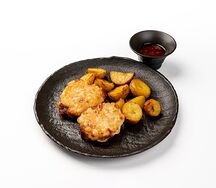 Биточки из курицы с картофелем