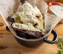 Гренки с беконом