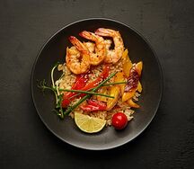 Тяхан с креветками