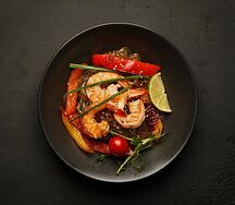 Харусаме с креветками