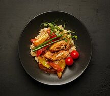 Тяхан с курицей