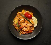 Рамен с креветками