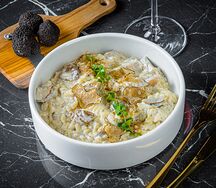 Орзо с белыми грибами