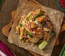 Рисовая лапша с креветками