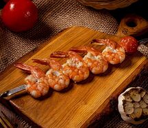 Шашлык из креветок