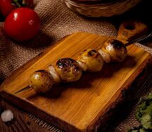 Шашлык из мини-картофеля с курдюком