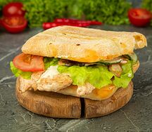 Чиабатта с курицей и грибами