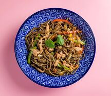 Лапша гречневая со свининой