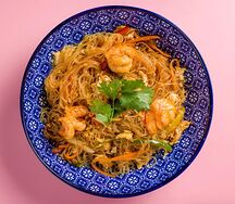 Лапша рисовая с креветками