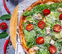 Пицца Цезарь с курицей