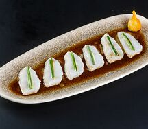 Теплое сашими из окуня