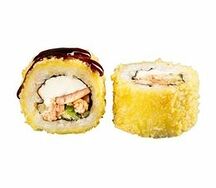 Теплый ролл с лососем гриль