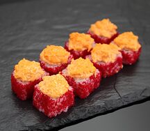 Запеченный ролл с крабом