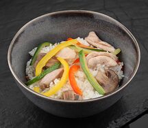 Рис с лососем