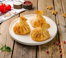 Жареные Хинкали с грибами и сыром