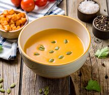 Тыквенный крем-суп с гренками